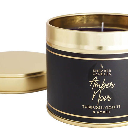 Amber Noir Oud Scented Luxury Candle Tin