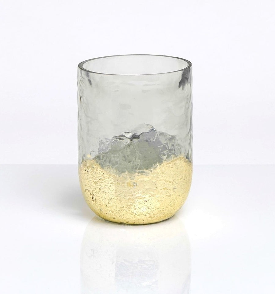 Diwali Gift Foil Dipped Candle Holder by Exclusively Luxe