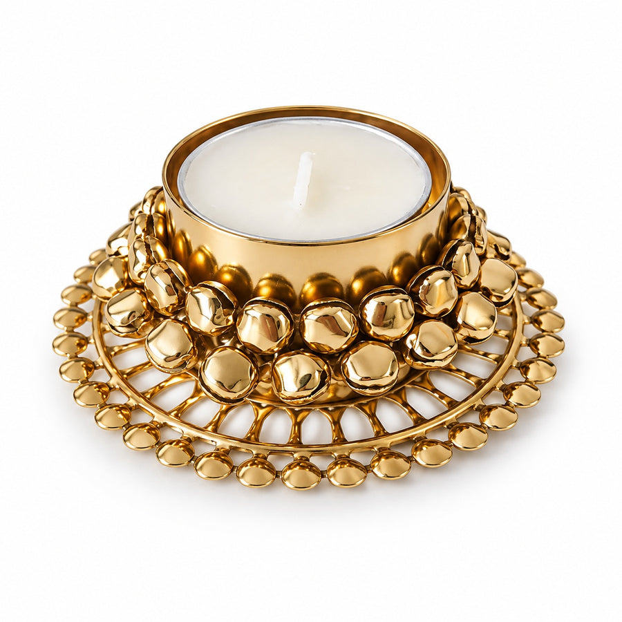Ghungroo Gold Diwali Tealight Holder