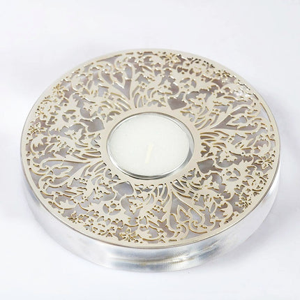 Silver Diwali Gift Candle Holder by Exclusively Luxe