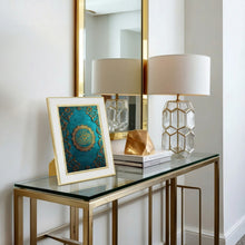 Load image into Gallery viewer, Bismillah Islamic Art – Teal &amp; Gold | Statement Ramadan &amp; Eid Gift

