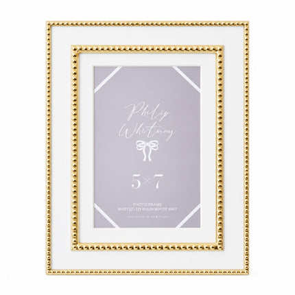 La Belle Table – White Gold 5×7 Photo Frame