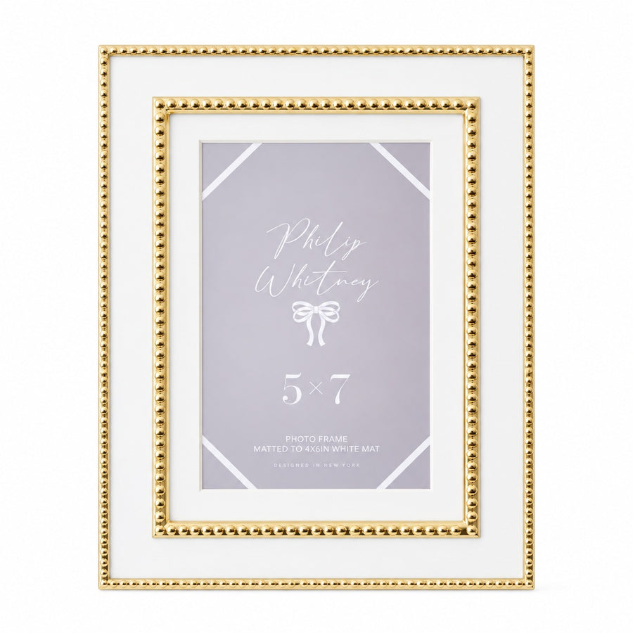 La Belle Table – White Gold 5×7 Photo Frame