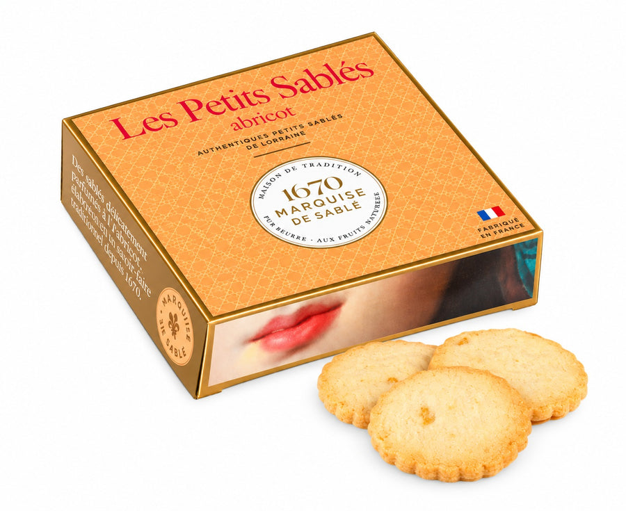 La Sablésienne – Apricot Chip Shortbread Cookies – 100g Box