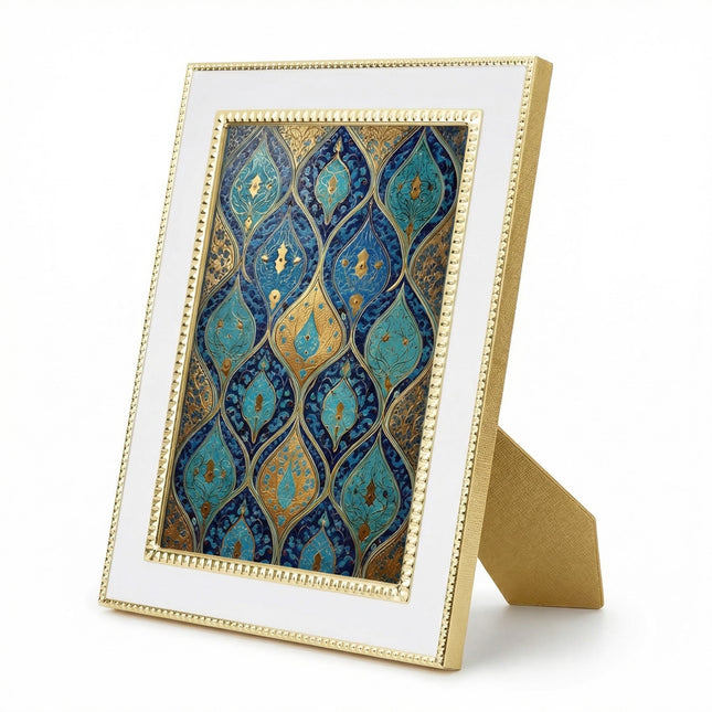 Persian Mosaic Islamic Art – Blue & Gold | Ramadan & Eid Gift