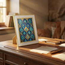 Load image into Gallery viewer, Persian Mosaic Islamic Art – Blue &amp; Gold | Ramadan &amp; Eid Gift
